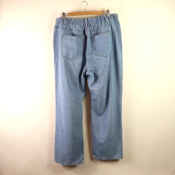 Shein Curve Distressed Wide Leg Jeans size 3XL - Picture 2 of 4